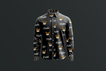 FLOKI Viking Dog Signature Button-Down Shirt