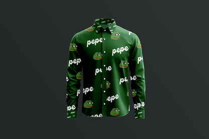 Pepe: The Iconic Meme Luxe Button Down Shirt Collection