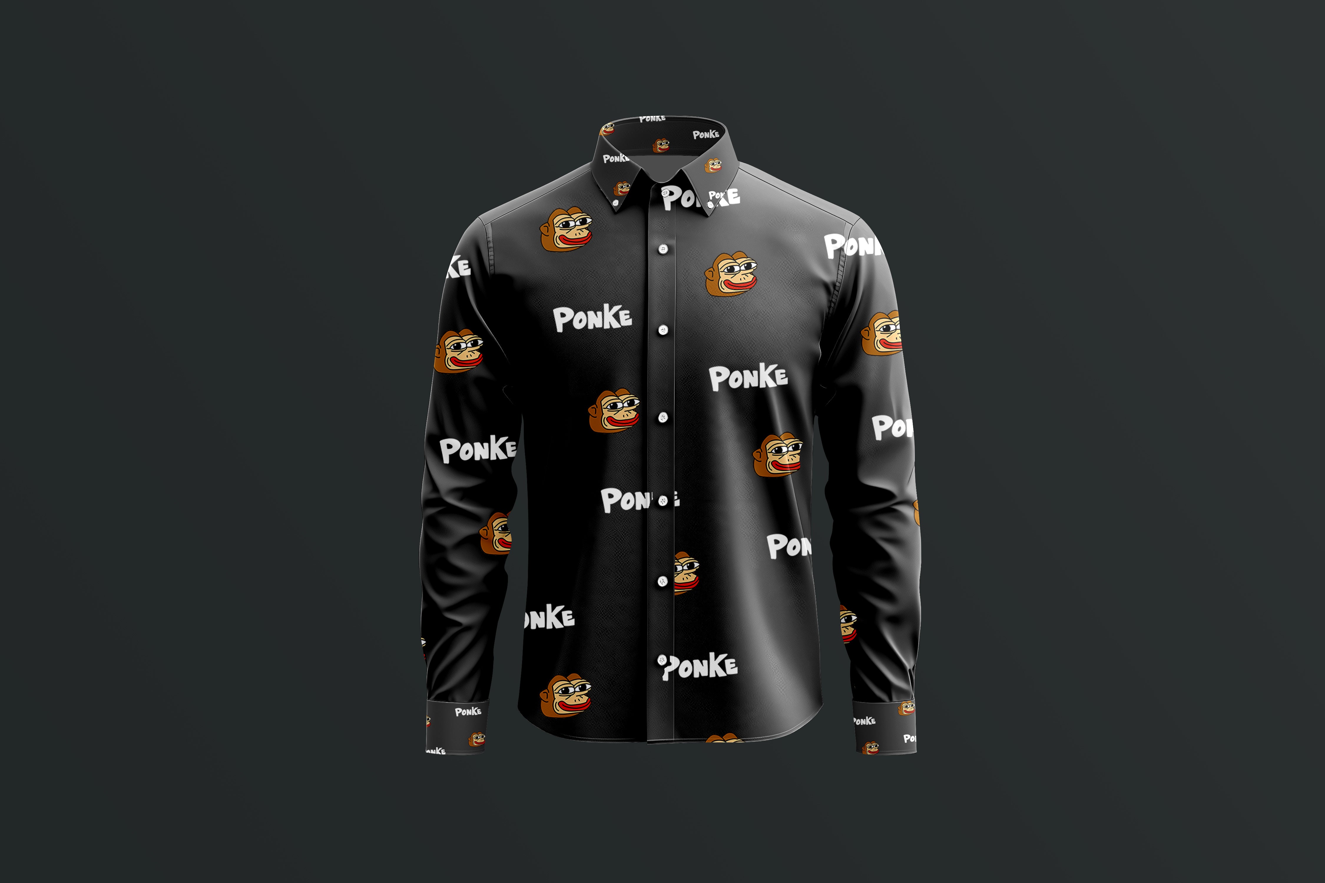 Ponke - The Degen Meme Luxury Button Down