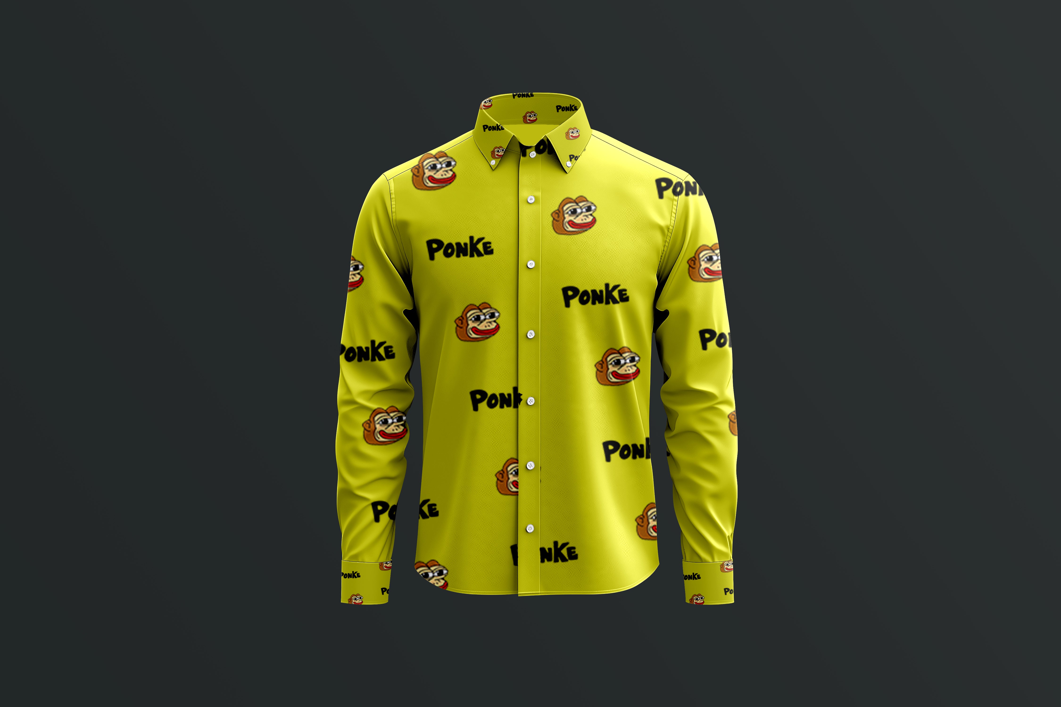 Ponke - The Degen Meme Luxury Button Down