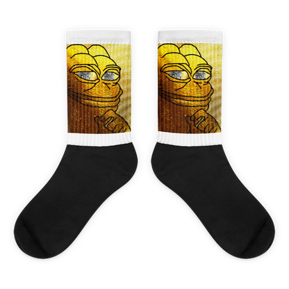 Golden Pepe Fully Sublimated Comfy Holiday Socks