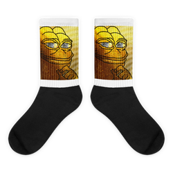Golden Pepe Fully Sublimated Comfy Holiday Socks
